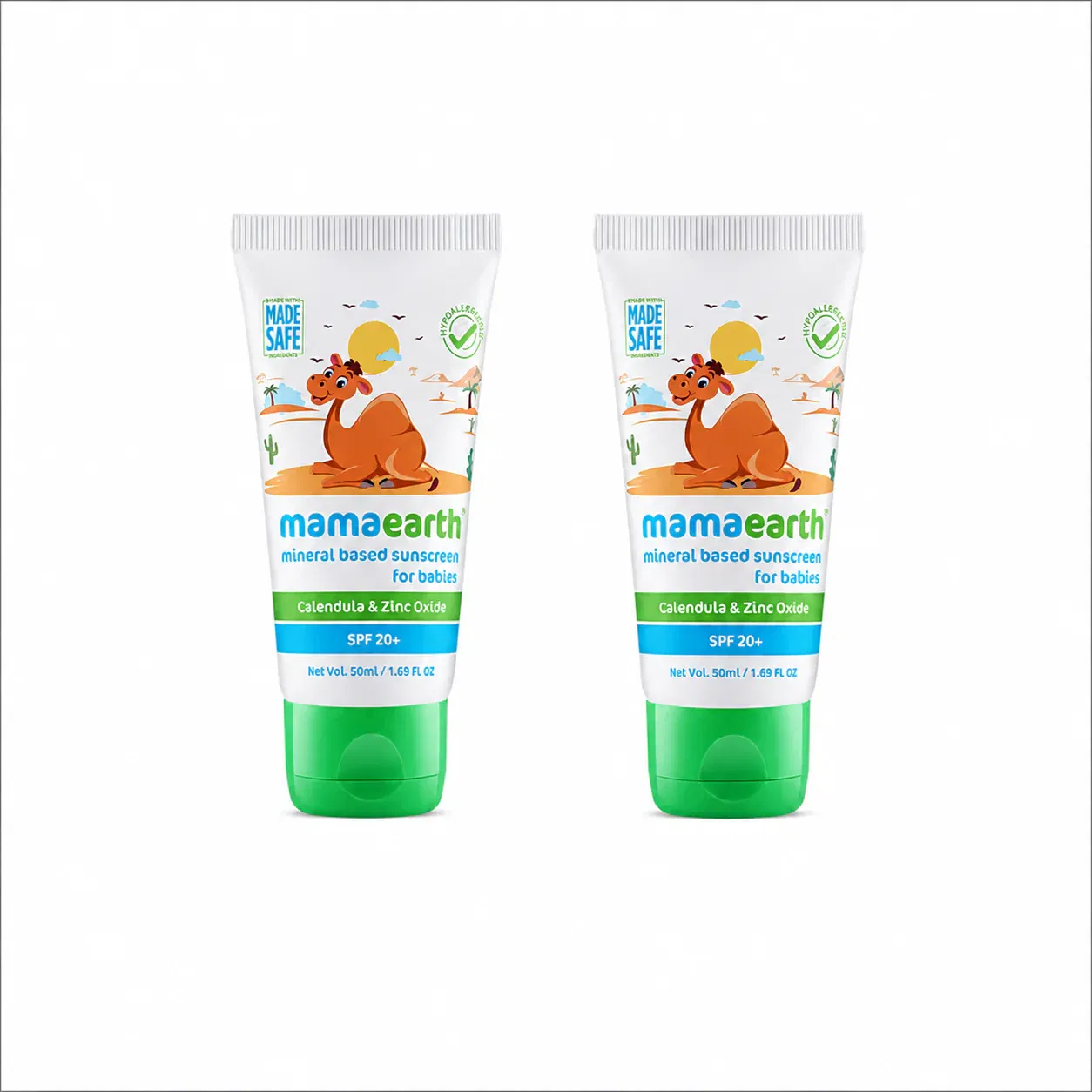 Mamaearth Mineral Baby Sunscreen 50 ml, Pack of 2 Mamaearth sale