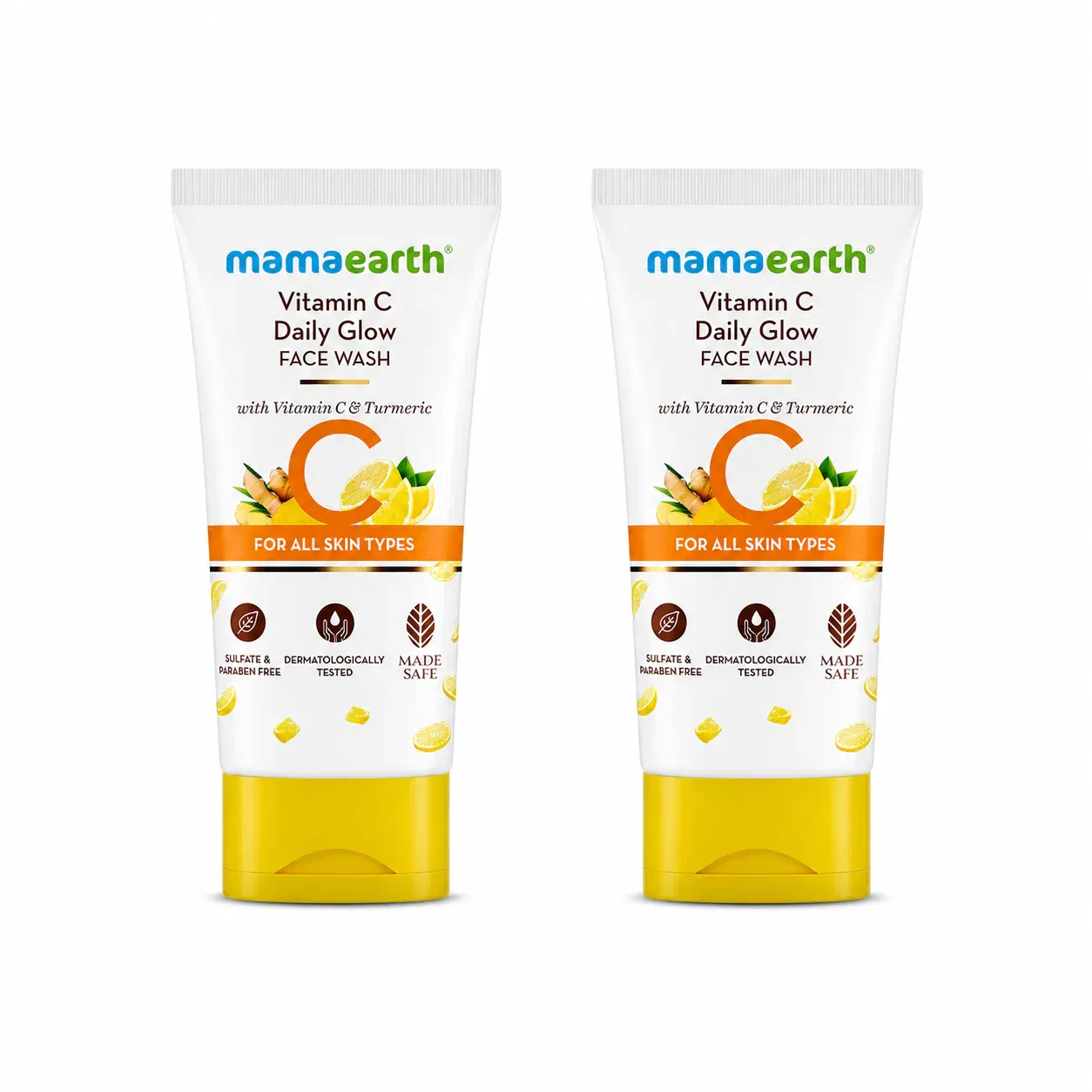 Vitamin C Face Wash with Vitamin C and Turmeric – 150ml (Pack of 2) Mamaearth sale