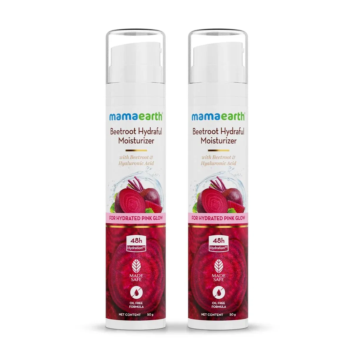 Beetroot Hydraful Moisturizer With Beetroot & Hyaluronic Acid - 50 ml (Pack of 2) Mamaearth sale