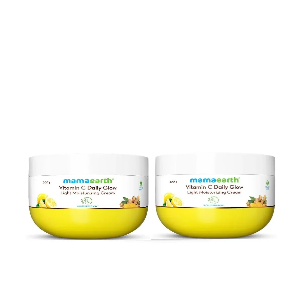 Vitamin C Daily Glow Light Moisturizer with Turmeric & Vitamin C for Skin Brightening - 200 g ( Pack of 2) Mamaearth sale