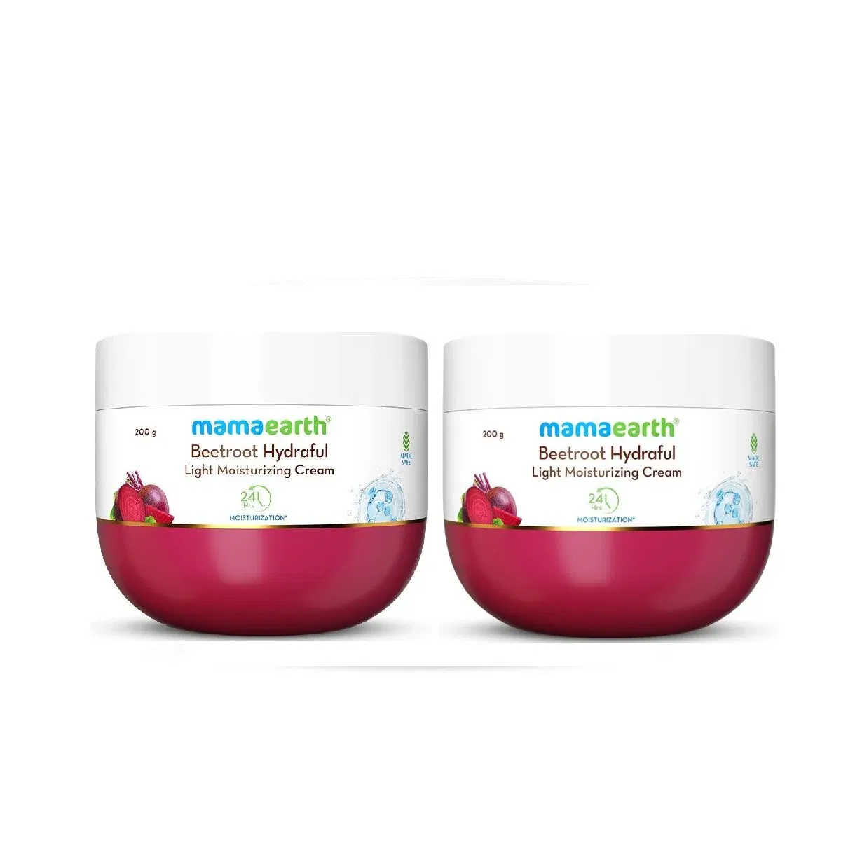 Beetroot Hydraful Moisturizer with Beetroot & Hyaluronic Acid for Natural Pink Glow - 200 g (Pack of 2) Mamaearth sale