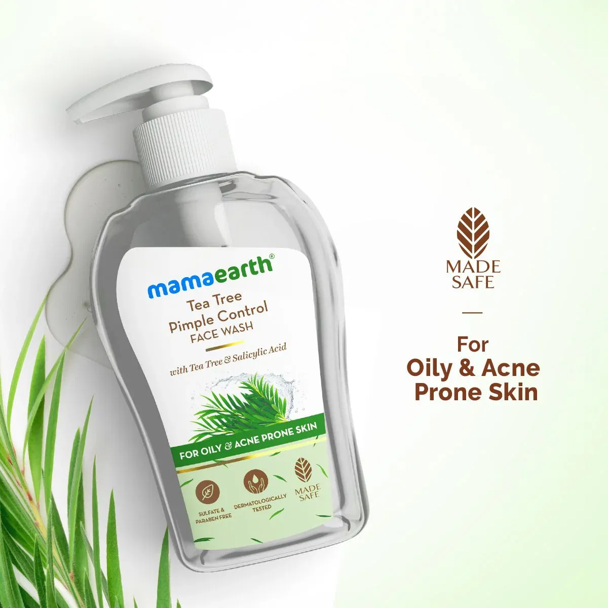 Tea Tree Pimple Control Face Wash with Tea Tree & Salicylic for Oily & Acne-Prone Skin - 250ml Mamaearth sale