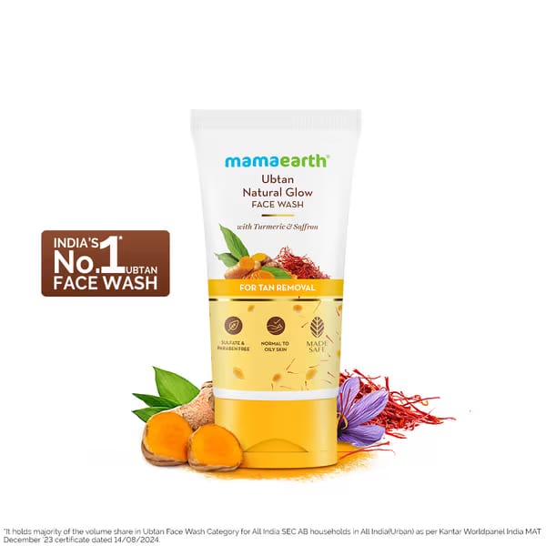 Mamaearth Ubtan Face Wash With Turmeric & Saffron For Tan Removal Nykaa sale