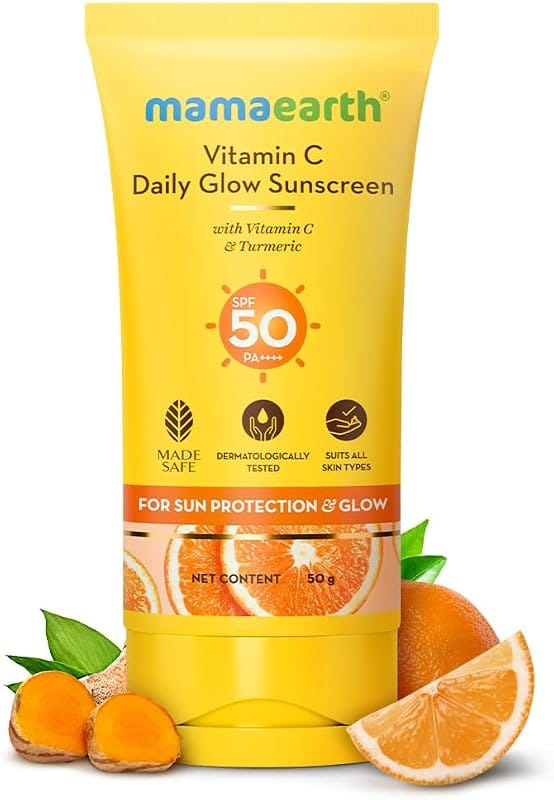 Mamaearth Vitamin C Daily Glow Sunscreen SPF 50 PA+++