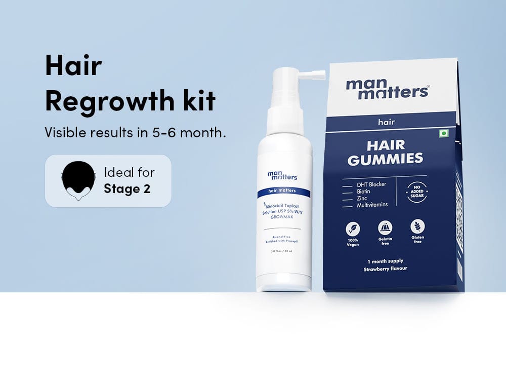 Man Matters Stage 2 Hair Regrowth Kit contents