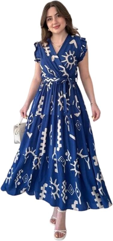 Mango women floral maxi dress