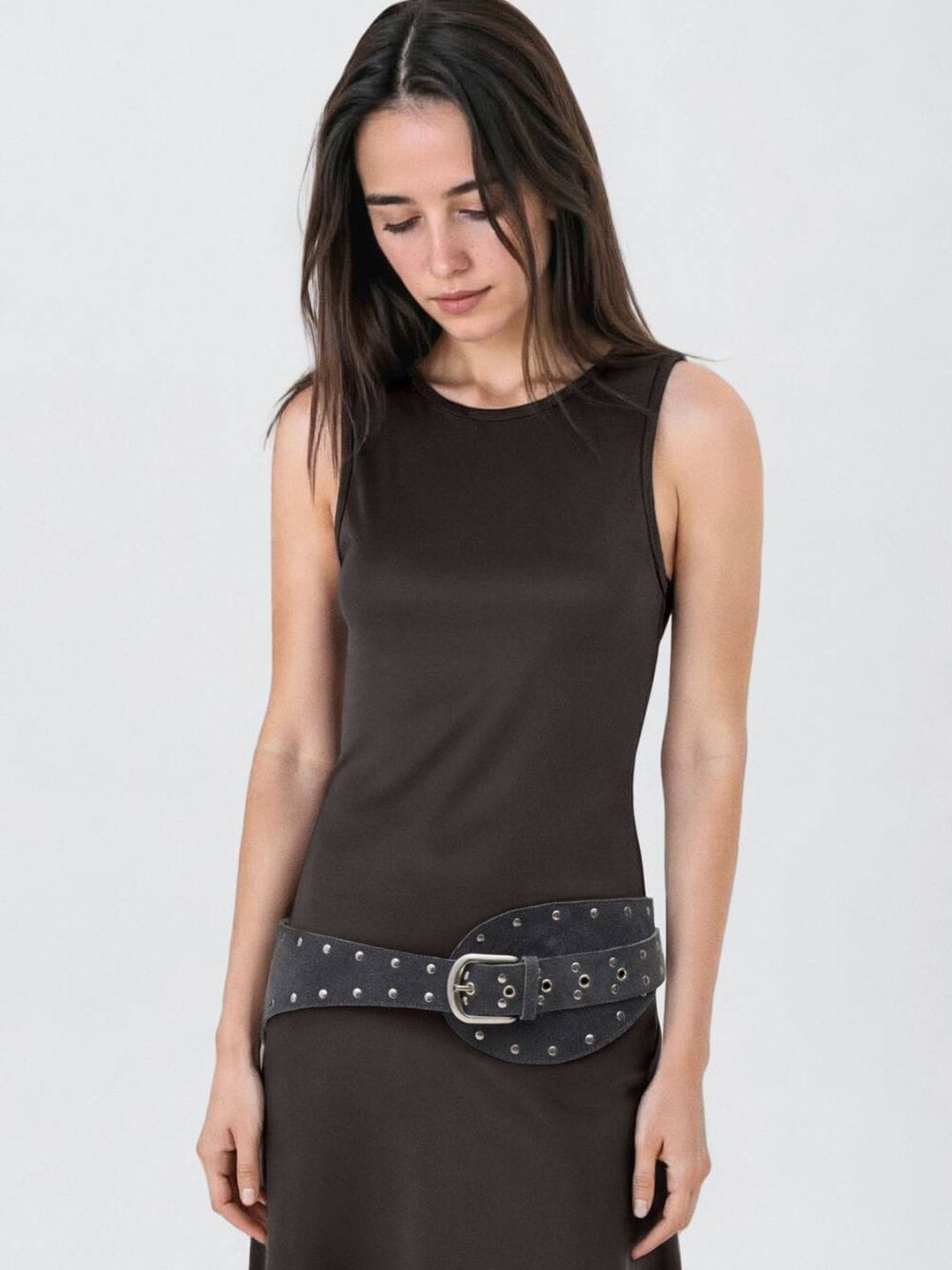 MANGO Women Belted Midi Dress Myntra sale