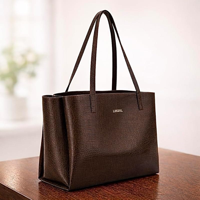 Mango Women Tote Handbag Brown