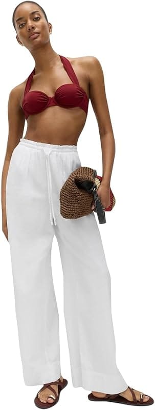 M&S Women's Linen Blend Trousers