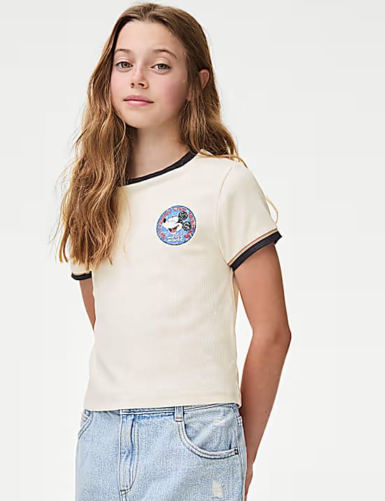 M&S Cotton Rich Mickey T-Shirt, 6-16 Yrs Marks & Spencer sale