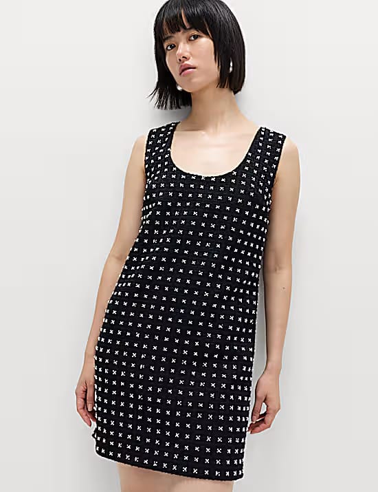 M&S Embellished Mini Shift Dress Marks & Spencer sale