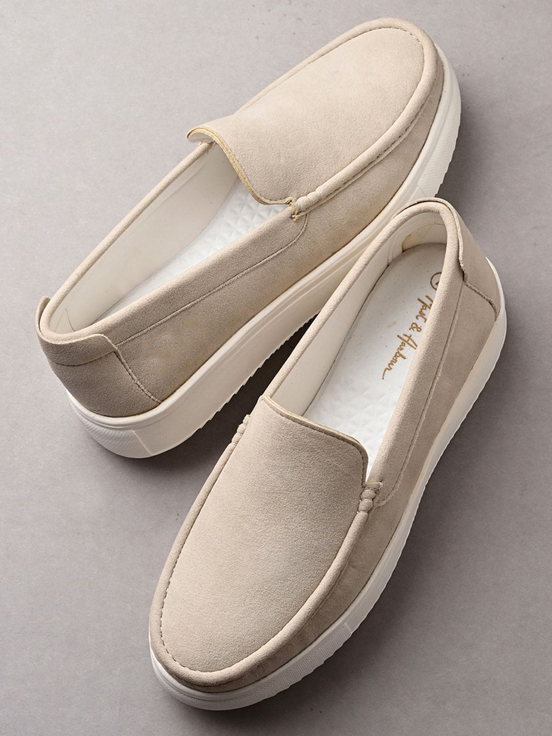 Mast & Harbour Men Suede Loafers Myntra sale