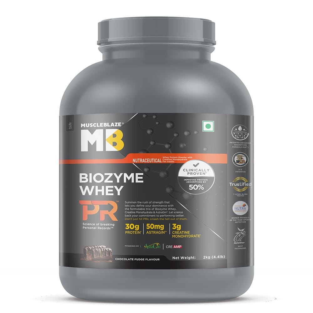 MuscleBlaze Biozyme Whey PR, 4.4 lb Chocolate Fudge MuscleBlaze sale