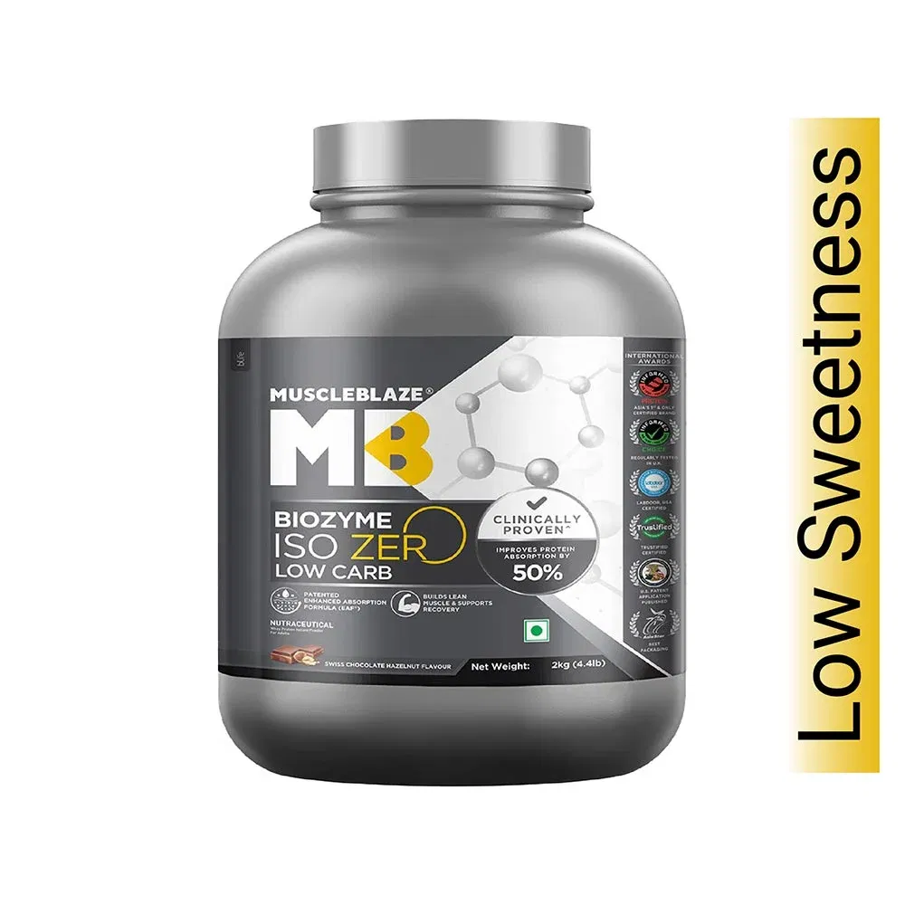 MuscleBlaze Biozyme Iso-Zero, 4.4 lb Low Carb Swiss Chocolate MuscleBlaze sale