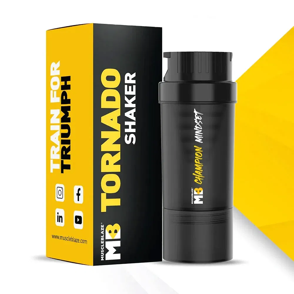 MuscleBlaze Tornado Shaker, Black 500 ml MuscleBlaze sale