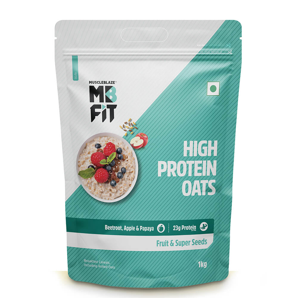 MuscleBlaze High Protein Oats, 1 kg Fruit and Super Seeds MuscleBlaze sale