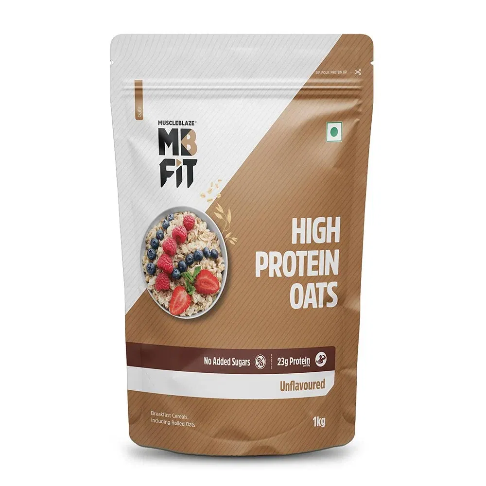 MuscleBlaze High Protein Oats, 1 kg Unflavoured MuscleBlaze sale