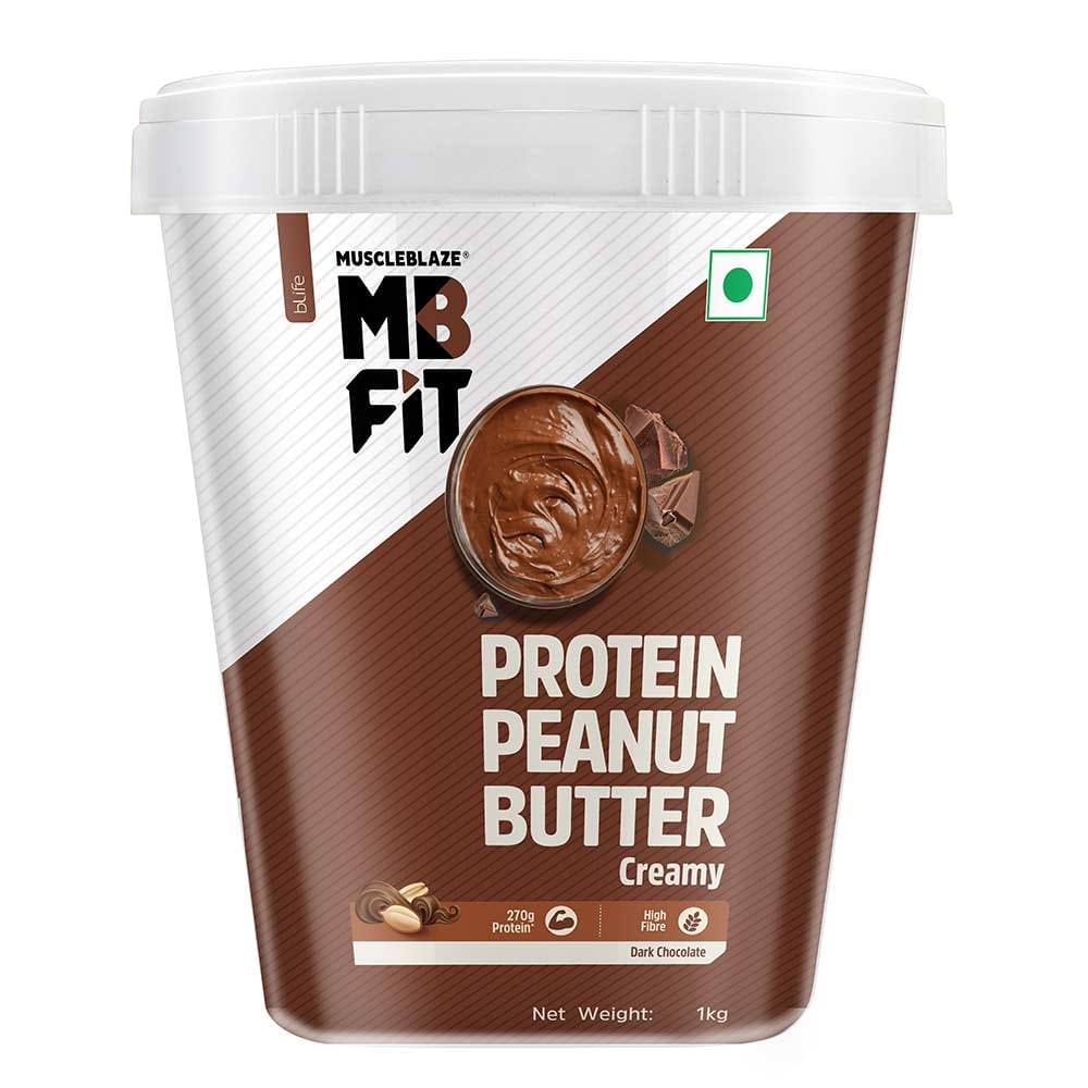 MuscleBlaze High Protein Peanut Butter, 1 kg Dark Chocolate Creamy MuscleBlaze sale