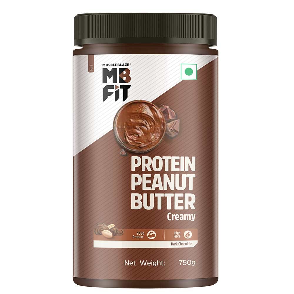 MuscleBlaze High Protein Peanut Butter, 750 g Dark Chocolate Creamy MuscleBlaze sale