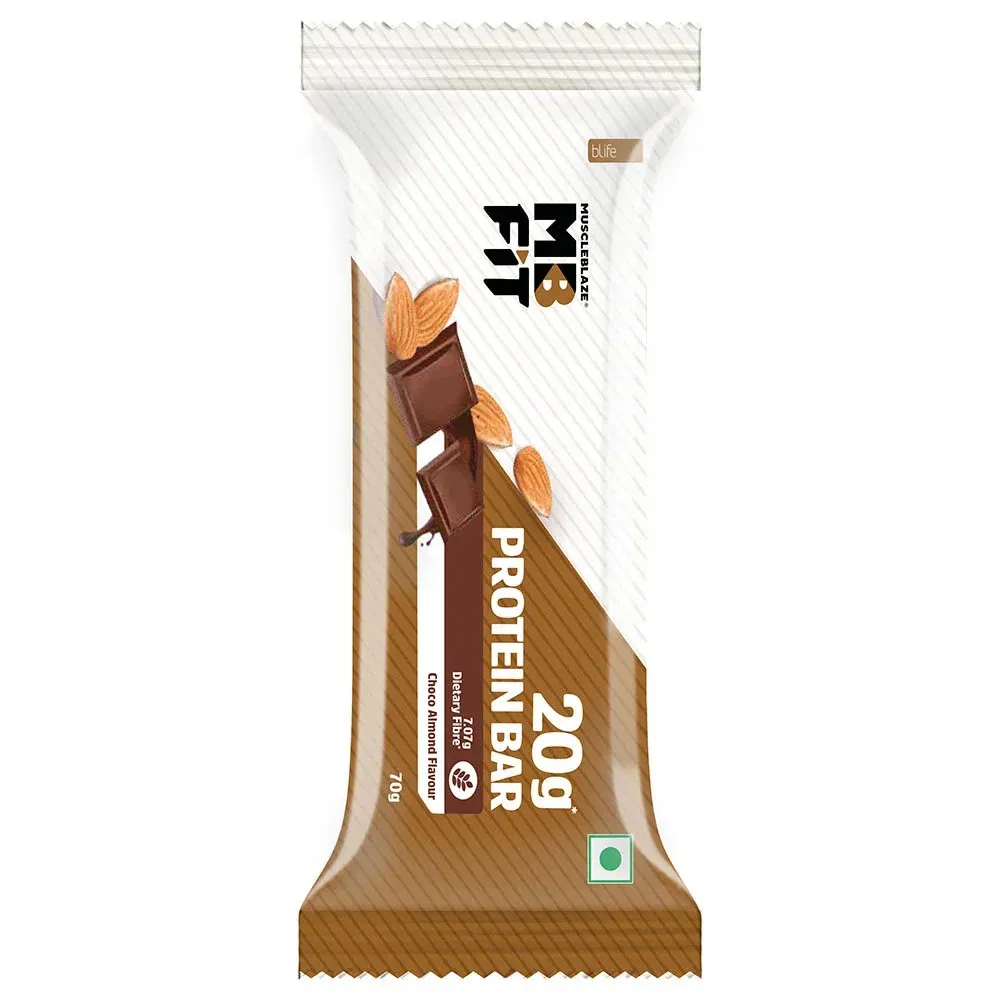 MuscleBlaze Protein Bar 20 g Protein, Single Bar Choco Almond MuscleBlaze sale