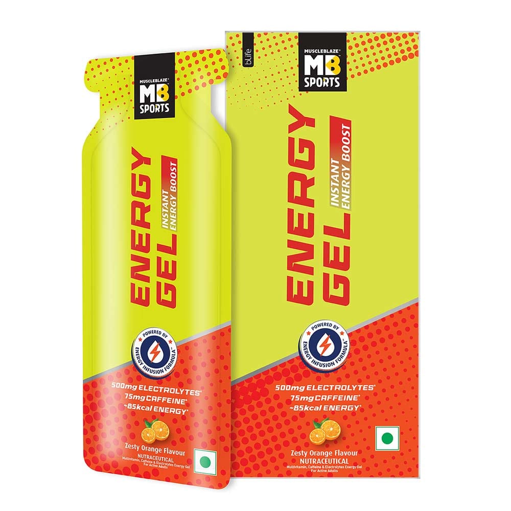 MuscleBlaze Sports Energy Gel, 35 g Orange (Pack of 5) MuscleBlaze sale
