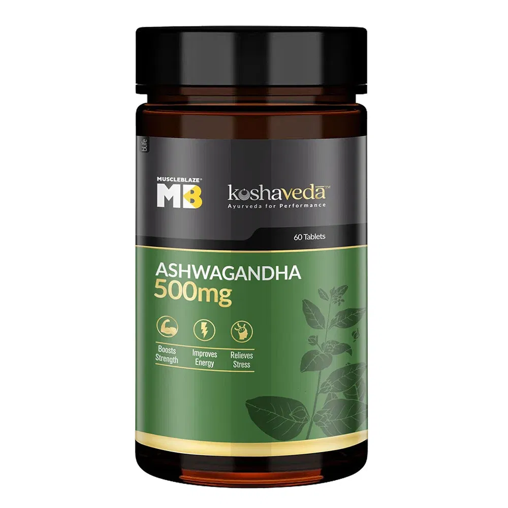 Koshaveda Ashwagandha 500 mg by MuscleBlaze, 60 Tablets MuscleBlaze sale