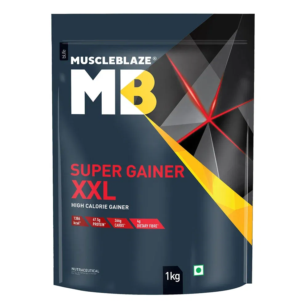 MuscleBlaze Super Gainer XXL Weight Gainer, 1 kg Chocolate MuscleBlaze sale