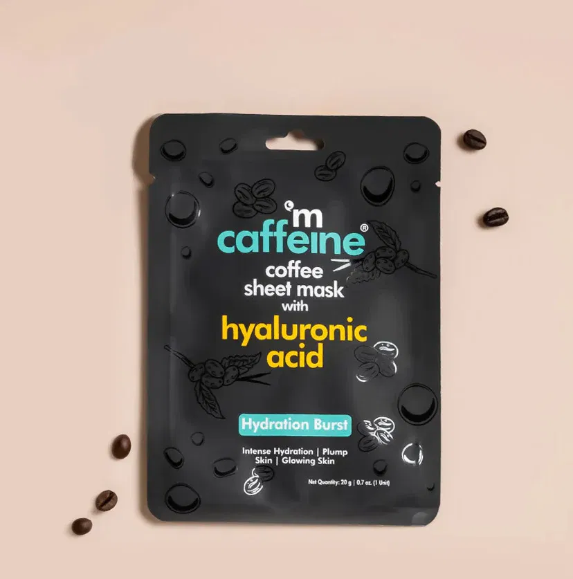 Hyaluronic Acid Coffee Sheet Mask for Hydration Burst - 20g mCaffeine sale