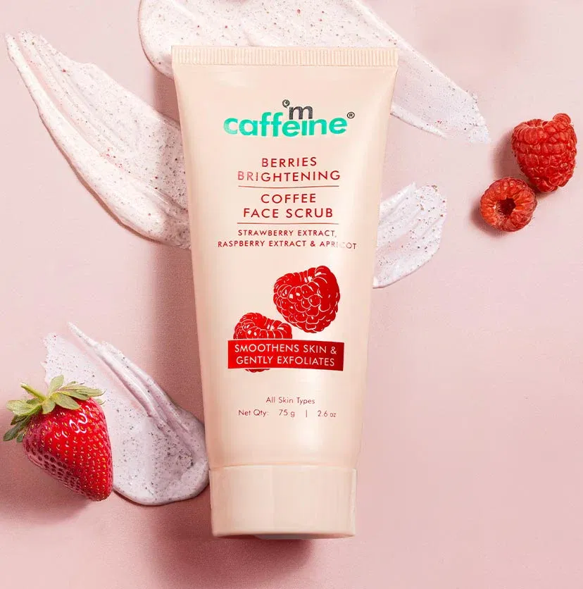 Berries Brightening Coffee Face Scrub - 75 gm mCaffeine sale