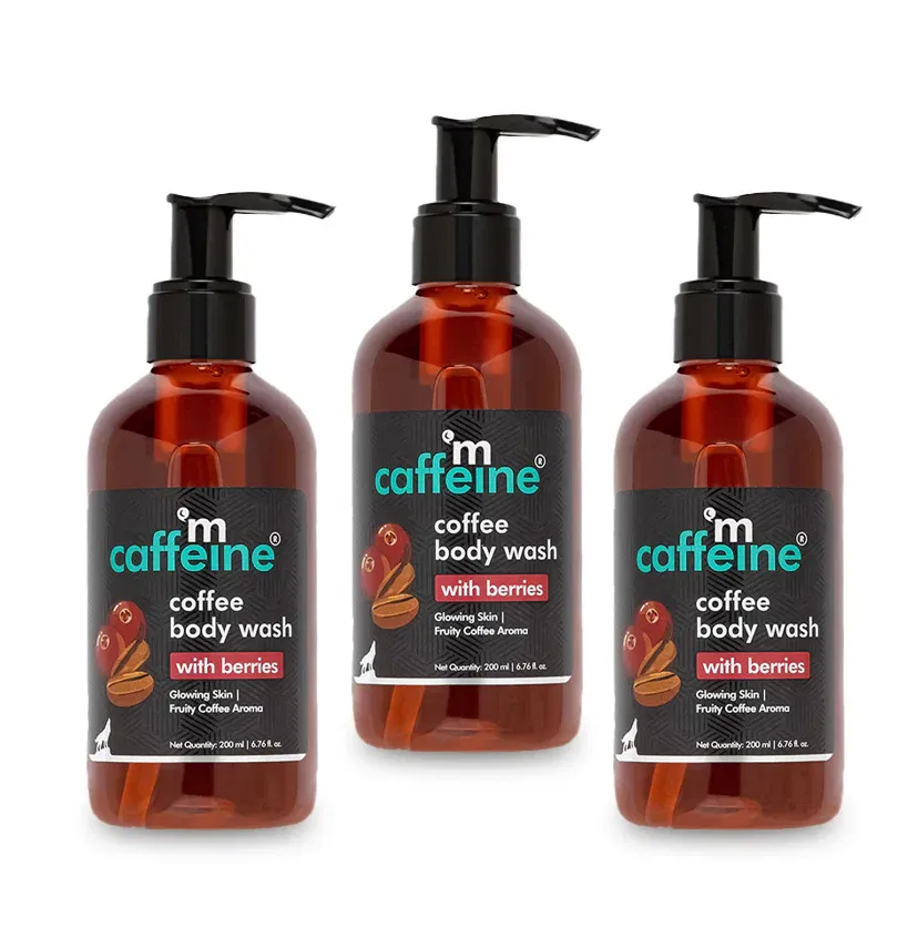 mCaffeine Coffee Body Wash with Berries - Pack of 3 mCaffeine sale
