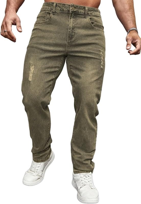 Snitch Slim Fit Distressed Denim Jeans