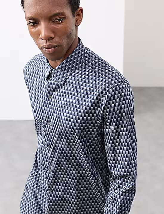 M&S Cotton Rich Shirt Marks & Spencer sale