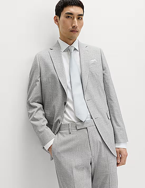 M&S Tailored Fit Stretch Suit Jacket Marks & Spencer sale