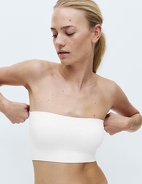 M&S Seamless Non-Wired Bandeau Bra Marks & Spencer sale