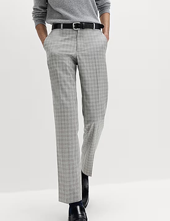 Tailored Fit Checked Trousers Marks & Spencer sale