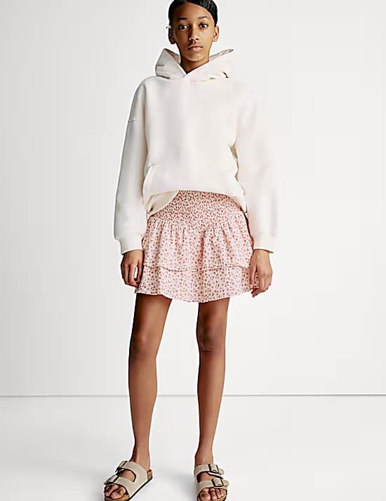 Cotton Rich Ditsy Floral Skirt (6-16 Yrs) Marks & Spencer sale