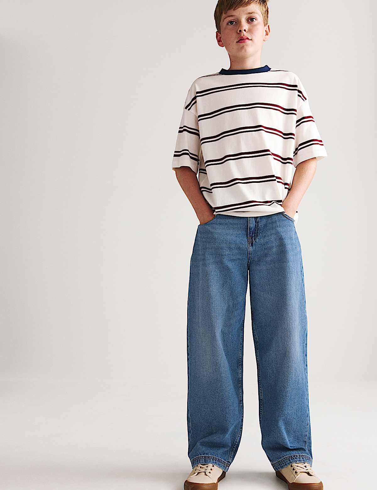 Relaxed Baggy Pure Cotton Jeans (6-16 Yrs) M&S sale