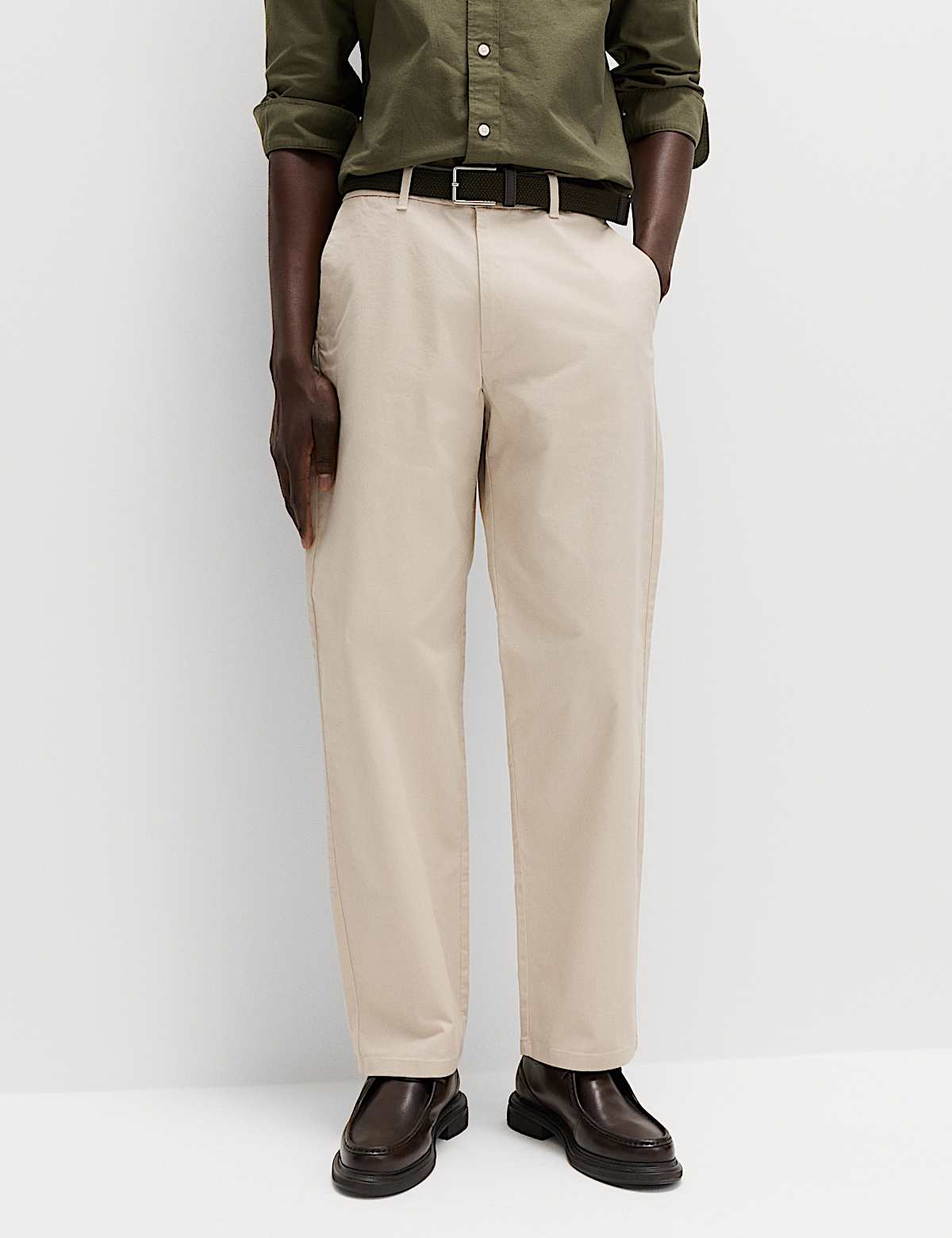 Loose Fit Stretch Chinos (Men) M&S sale