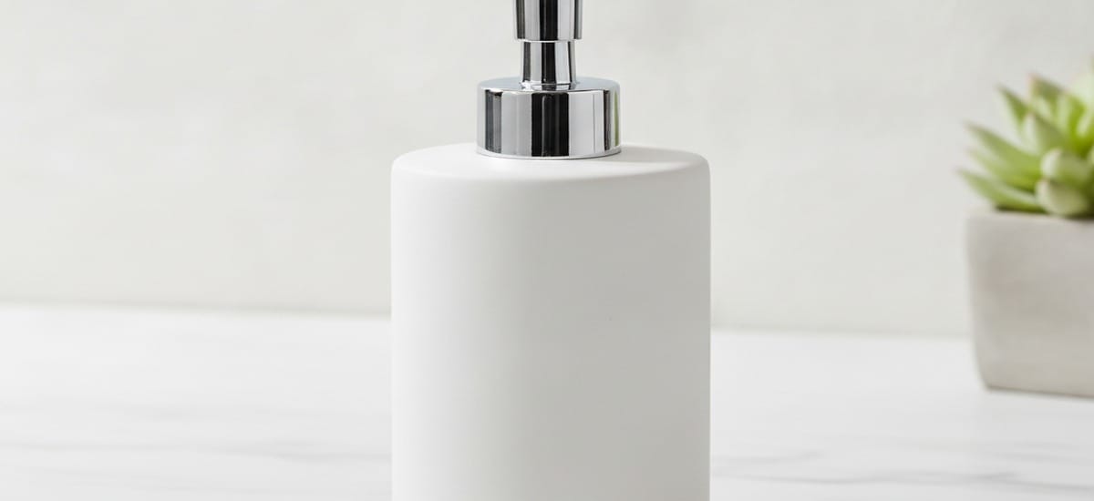 M&S White Ceramic Soap Dispenser