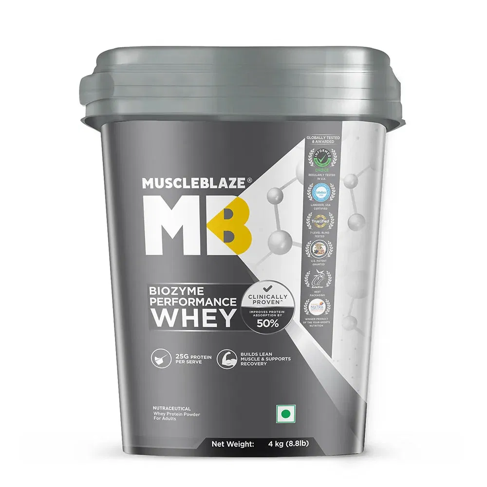 MuscleBlaze Biozyme Performance Whey, 8.8 lb Chocolate Hazelnut MuscleBlaze sale
