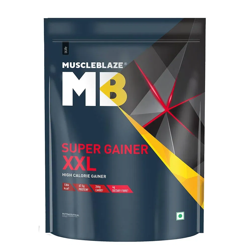 MuscleBlaze Super Gainer XXL Weight Gainer, 4.4 lb Cookies and Cream MuscleBlaze sale