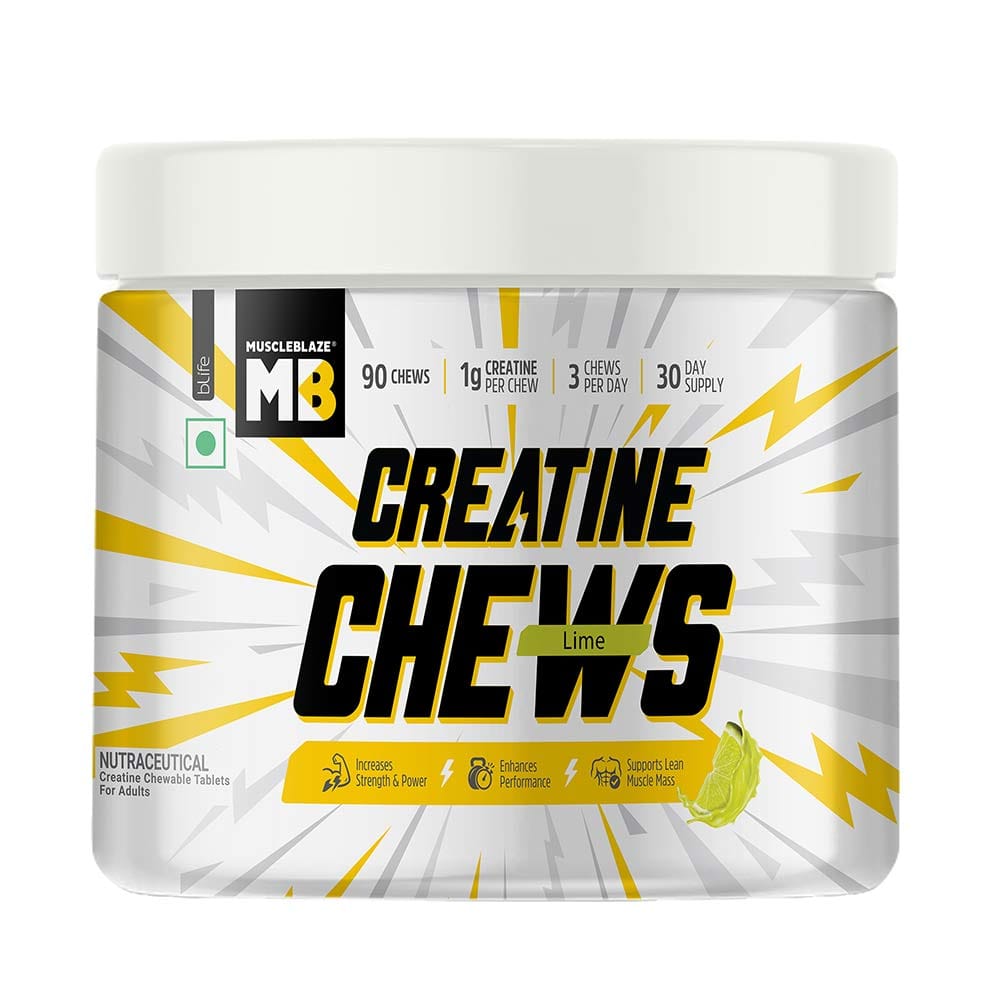 MuscleBlaze Creatine Chews, 90 Chewable Tablets Lime MuscleBlaze sale
