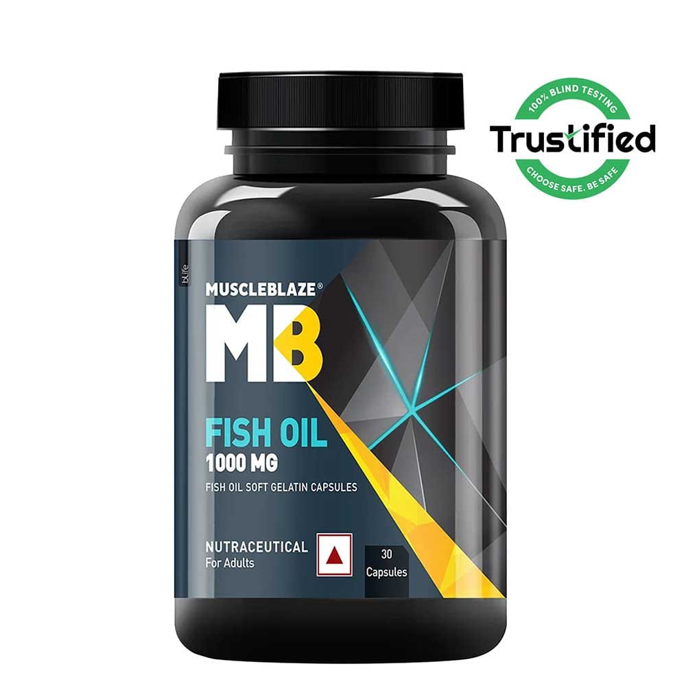 MuscleBlaze Omega 3 Fish Oil 1000 mg with 180mg EPA and 120mg DHA MuscleBlaze sale