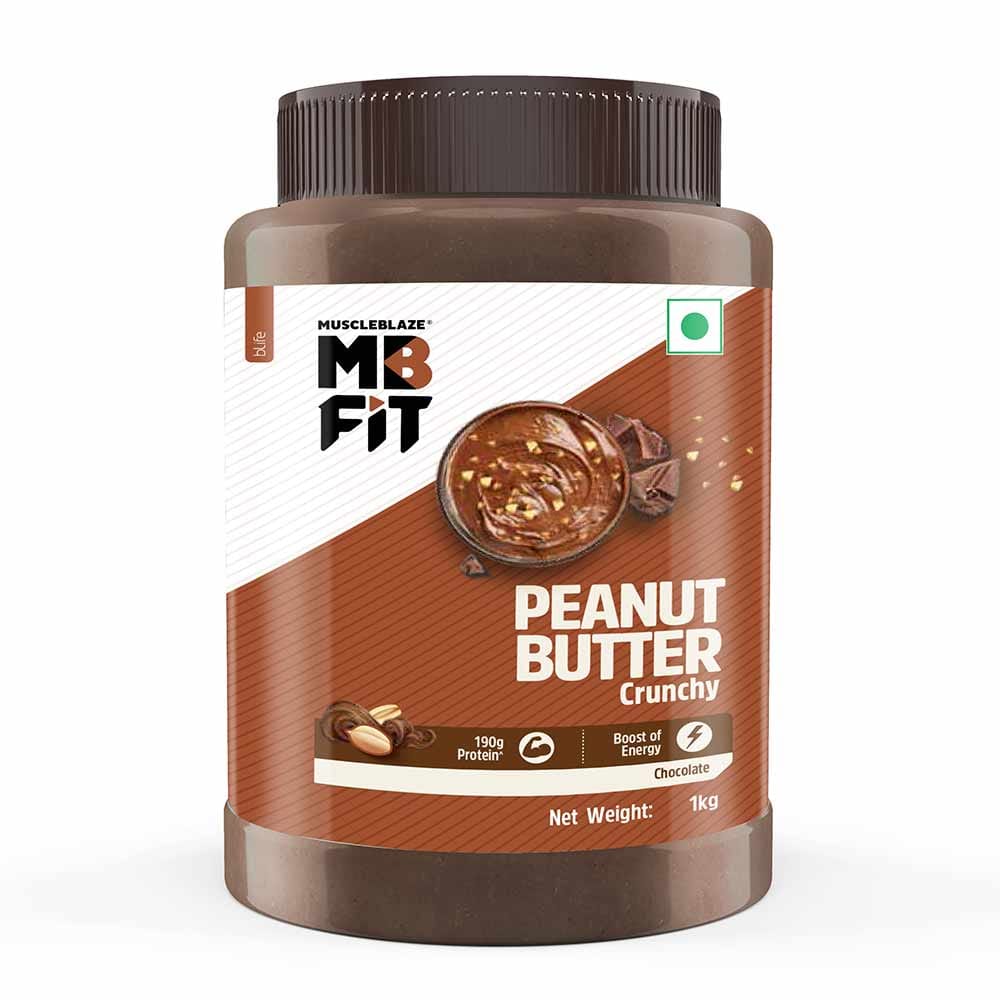 MuscleBlaze Chocolate Peanut Butter, 1 kg, Crunchy MuscleBlaze sale