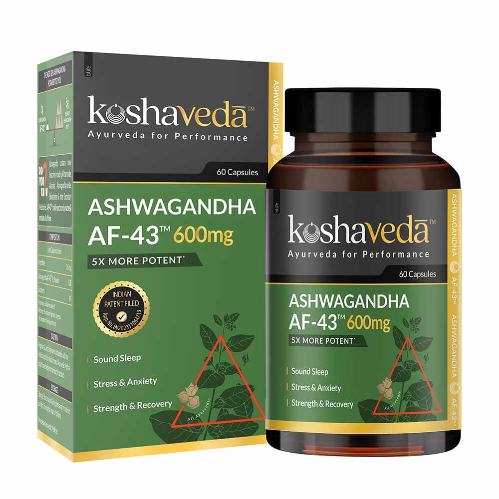 Koshaveda Ashwagandha AF-43 600mg, 60 capsules MuscleBlaze sale
