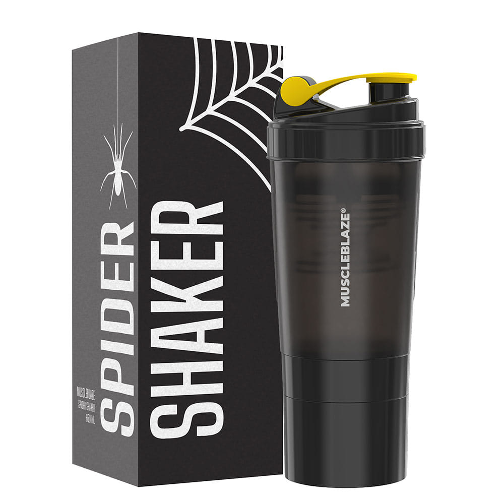 MuscleBlaze Spider Gym Shaker, Black, 500 ml MuscleBlaze sale