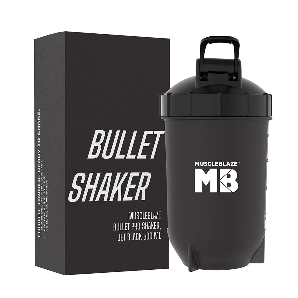 MuscleBlaze Bullet Pro Shaker, Jet Black, 500 ml MuscleBlaze sale