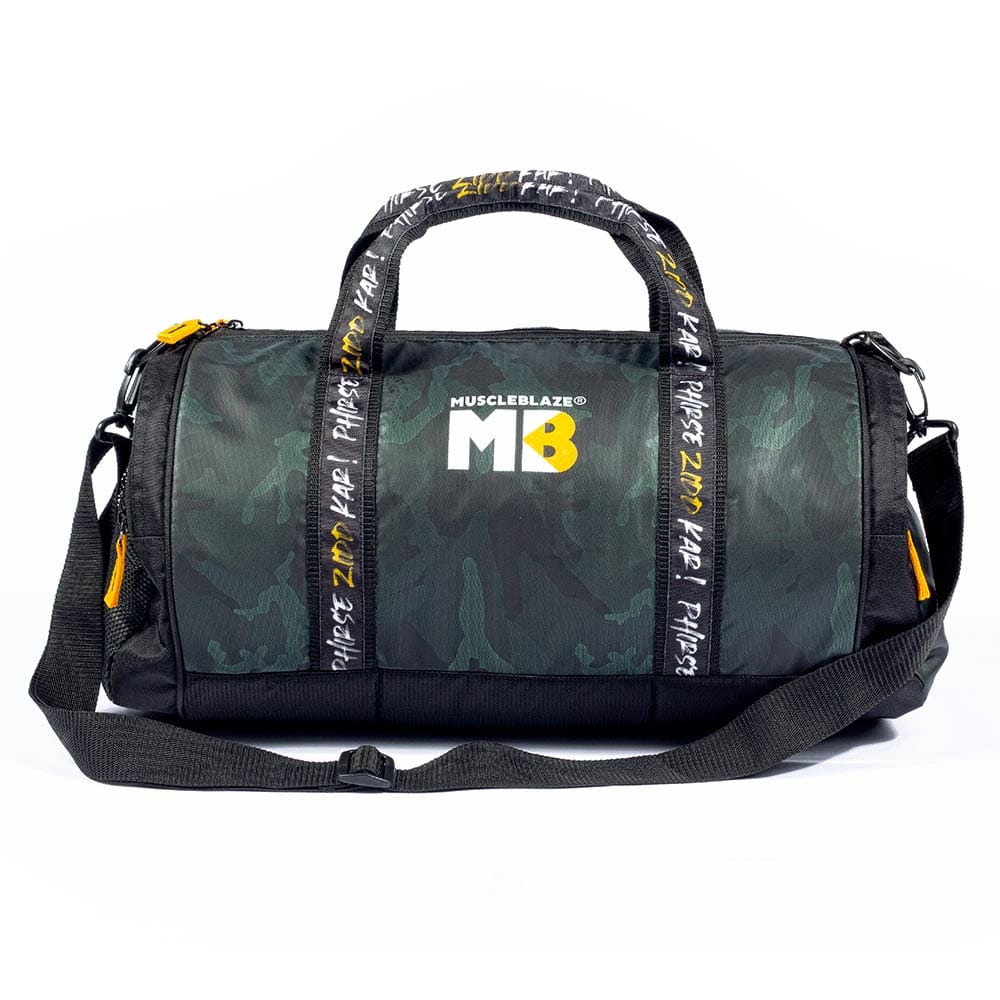 MuscleBlaze Phirse Zidd Kar Gym Bag, Camo, 30 L MuscleBlaze sale