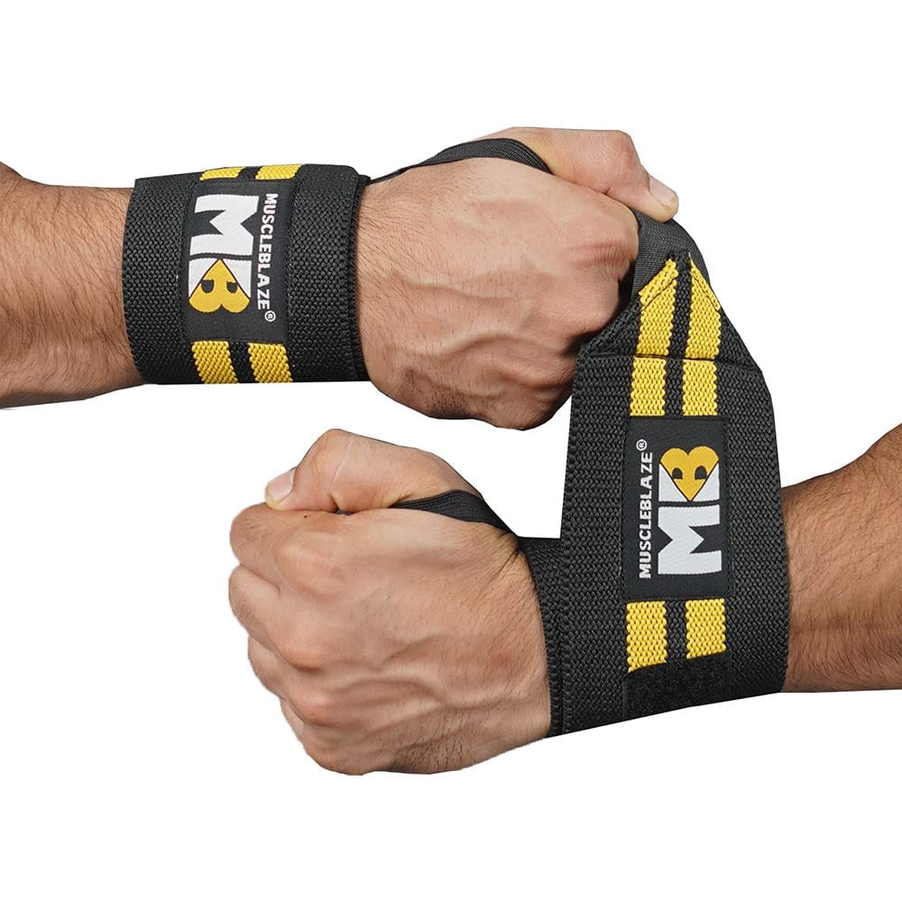 MuscleBlaze Wrist Support Without Mono Carton, Black, Free Size MuscleBlaze sale