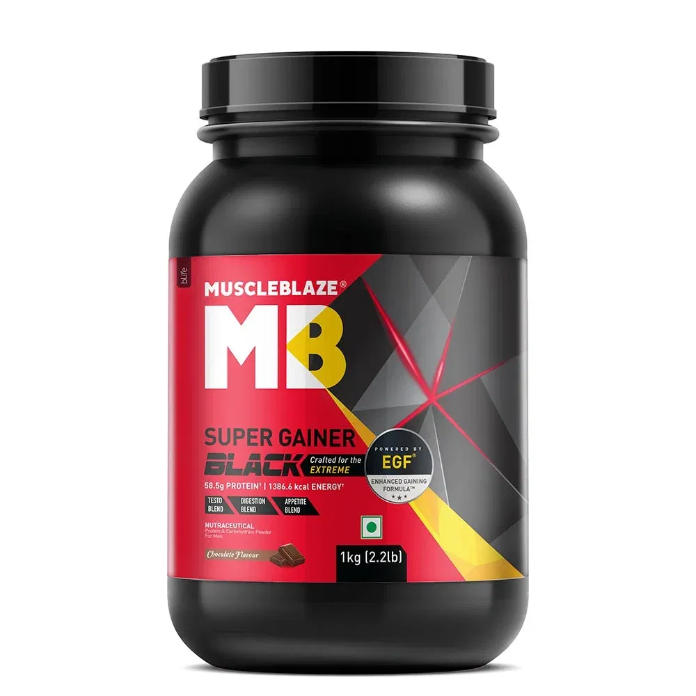 MuscleBlaze Super Gainer Black, 2.2 lb Chocolate MuscleBlaze sale